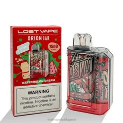 Lost Vape Budapest | görögdinnye krém Lost Vape Orion bár eldobható | 7500 puff | 18 ml | 50 mg 662P99