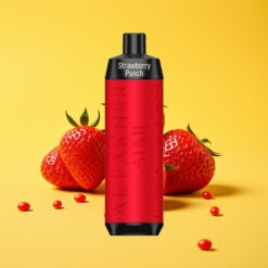 Al Fakher Crown Bar 8000 Crystal Egyszerhasználatos E-Cigi 600mAh 18ml Eper Ütés