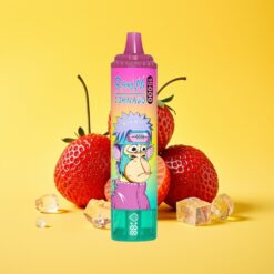 Fumot RandM Tornado 15000 Puff 25ml Eper Jég Mesh Coil LCD Típus-C