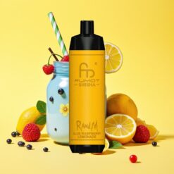 RandM Fumot Shisha 10000 Puff Egyszerhasználatos E-pipa Kék Málna Limonádé LED 18ml