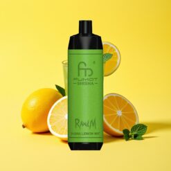 RandM Fumot Shisha 10000 Puff Egyszerhasználatos Vape LED Kijelzővel Citrom Menta Ízzel és Type-C Porttal
