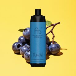 RandM Fumot Shisha 10000 Puff Egyszerhasználatos Vape Áfonya Szőlő LED Típus-C