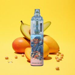 RandM Fumot Tornado 7000 Puff Mesh Coil Mango Jéggel Type-C Portú Disposable Vape