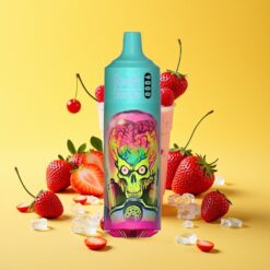RandM Tornado 9000 Puffs 850 mAh 18 mL Mesh Coil RGB Keverék Eper Málna Cseresznye Jég