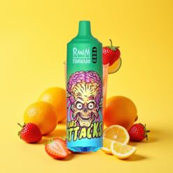 RandM Tornado 9000 Puffs (Eper Limonádé) Újratölthető 850 mAh Mesh Coil RGB Kijelző